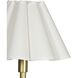 Polly 29.25 inch 60 watt Natural Brass Double Arm Table Lamp Portable Light in White Linen